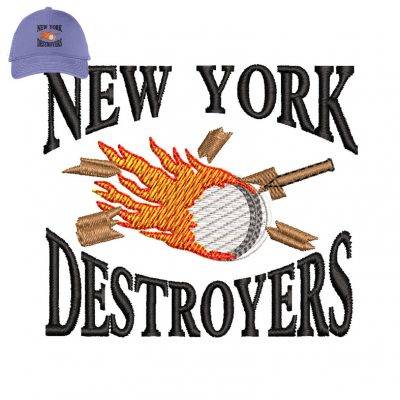 New York Destroyers Embroidery logo for Cap .