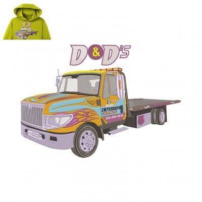 Truck Embroidery logo for Hoodie .