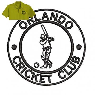 Orlando Cricket Embroidery logo for Polo Shirt .