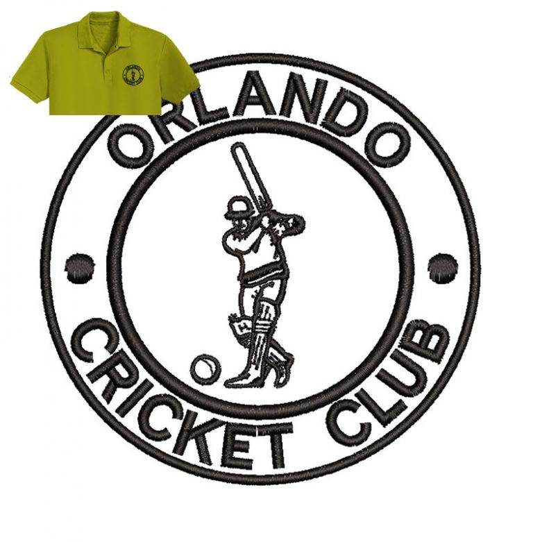 Orlando Cricket club Embroidery Embroidery Logo Near me Emb