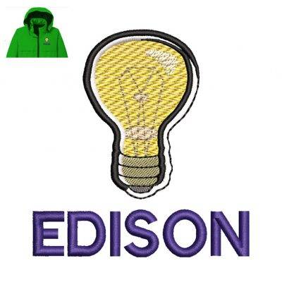 Edison Embroidery logo for Jacket .
