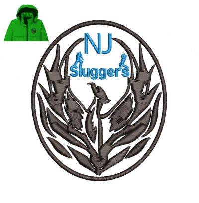Nj Sluggers Embroidery logo for Jacket .