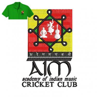 Cricket Club Embroidery logo for Polo Shirt .