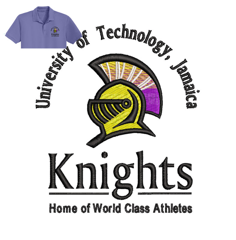 Knights Embroidery logo for Polo Shirt .
