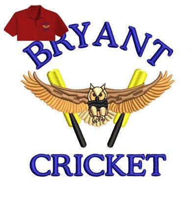 Bryant Cricket Embroidery logo for Polo Shirt .