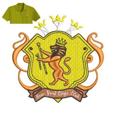 New York Kings Embroidery logo for Polo Shirt .