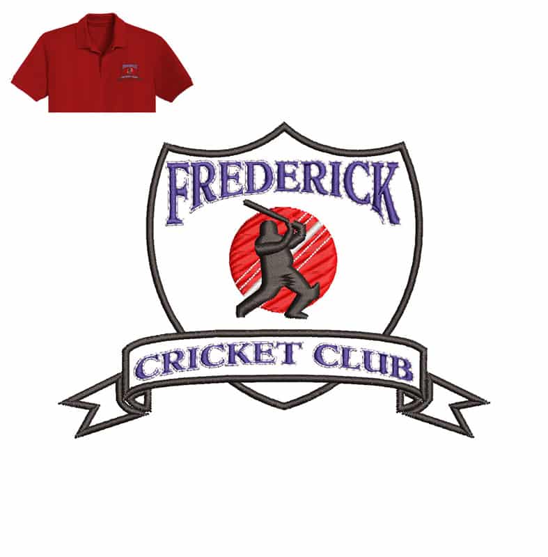Frederick Club Embroidery logo for Polo Shirt .