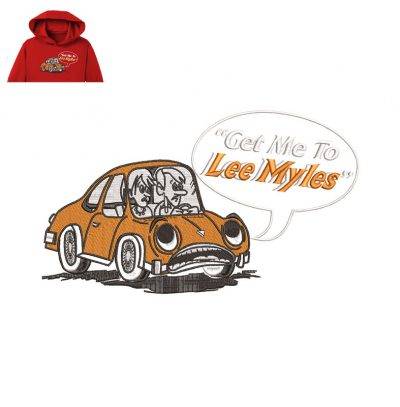 Lee Myles car Embroidery logo for Hoodie .