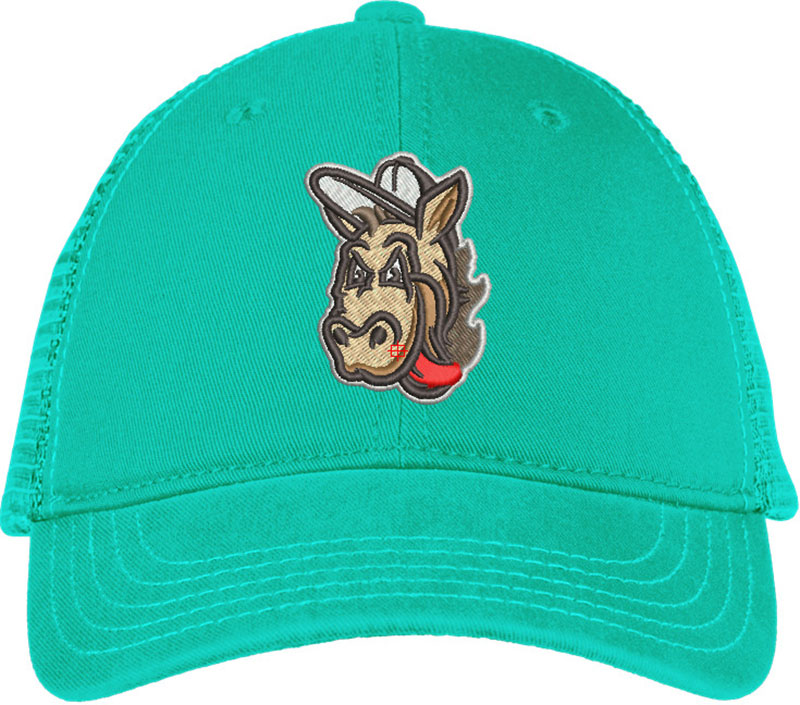 Donkey Head Embroidery logo for Cap .