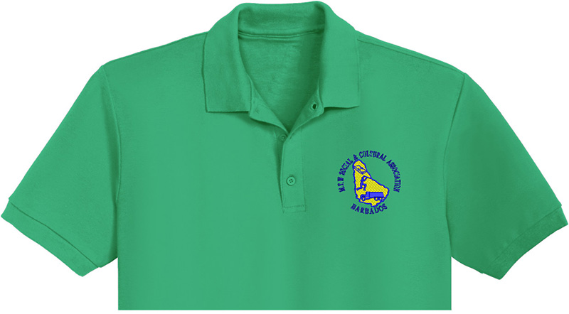 Association Barbados Embroidery logo for Polo Shirt .