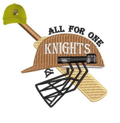 Best Knights Embroidery logo for Cap .