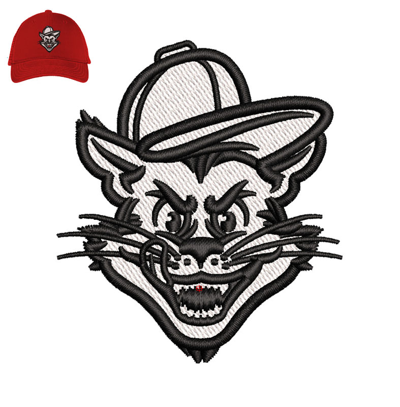 Stray Cat Embroidery logo for Cap .
