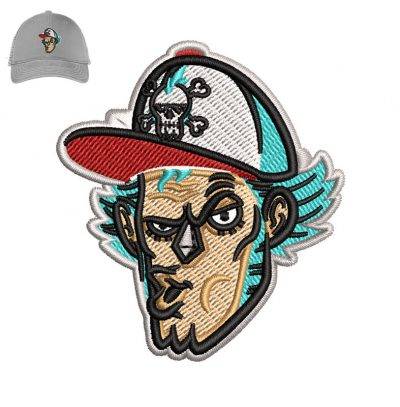 Graffiti Characters man Embroidery logo for Cap .