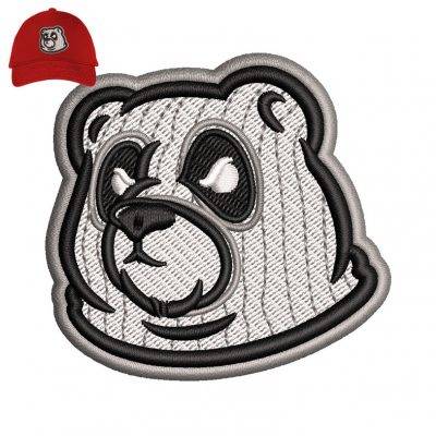 Panda Bear Embroidery logo for Cap .
