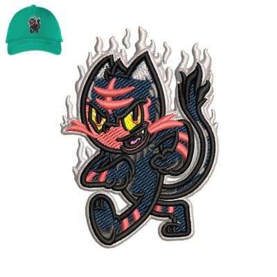 Pokémon Litton Embroidery logo for Cap .