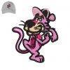 Pink Panther Cartoon Embroidery logo for Cap .