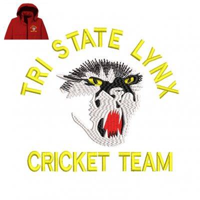 Tri State Lynx Embroidery logo for Jacket .