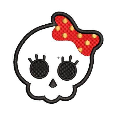 Skull embroidery logo