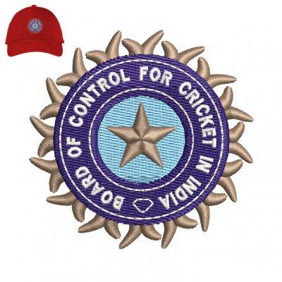 India Cricket Embroidery logo for Cap .