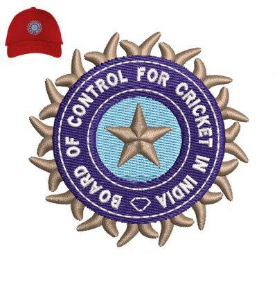India Cricket Embroidery logo for Cap .