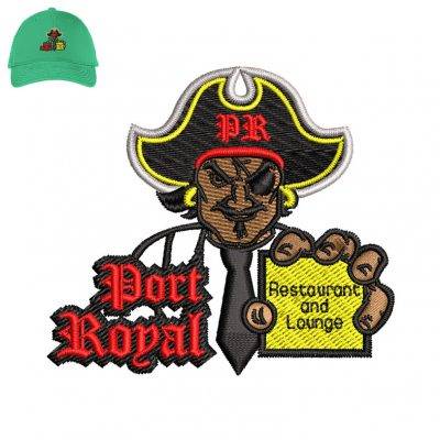 Port Robal Man Embroidery logo for Cap .