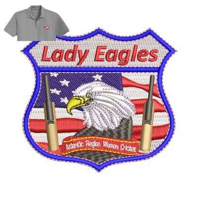 American Eagle Patch Embroidery logo for Polo Shirt .