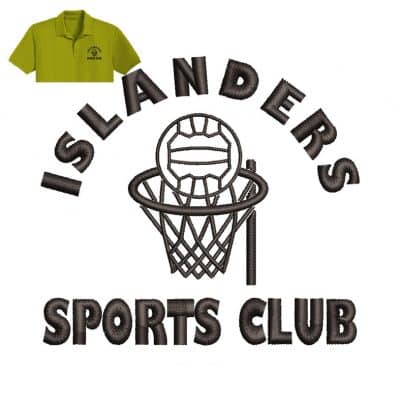 Islanders Sports Embroidery logo for Polo Shirt .