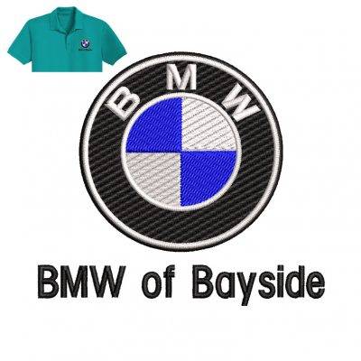 BMW Bayside Embroidery logo for Polo Shirt .