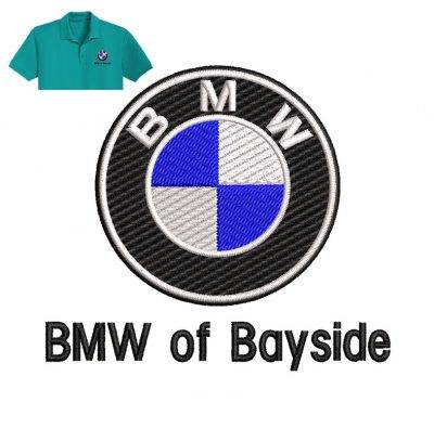 BMW Bayside Embroidery logo for Polo Shirt .