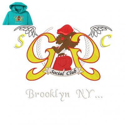 Brooklyn Ny Embroidery logo for Hoodie .