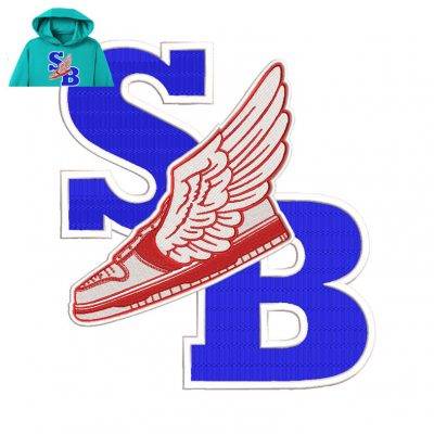 Sb Embroidery logo for Hoodie .