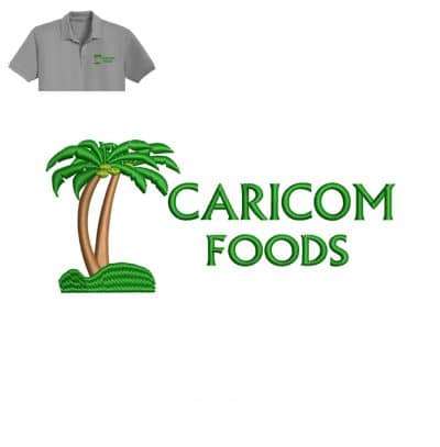 Caricom Foods Embroidery logo for Polo Shirt .