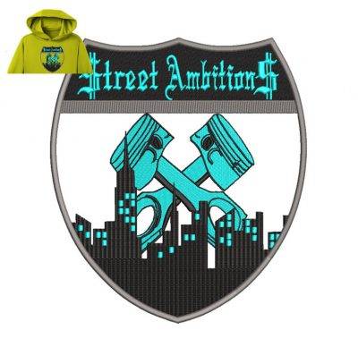 Street Ambitions patch Embroidery logo for Hoodie.
