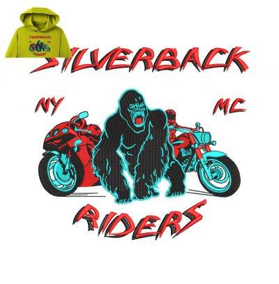 Silverback Riders Embroidery logo for Hoodie.