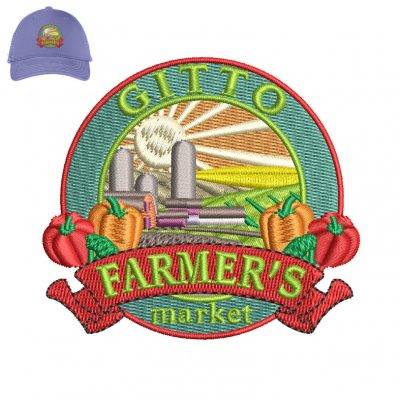 Gitto Farmers Embroidery logo for Cap .
