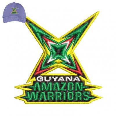Guyana Amazon Embroidery logo for Cap .