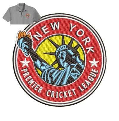 New York Premier Embroidery logo for Polo Shirt .