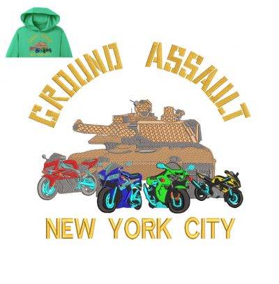 Ground Assault Embroidery logo for Hoodie .