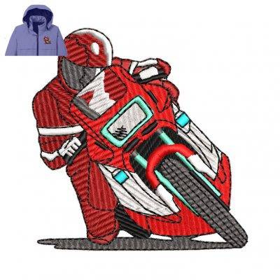 Motorcycle Racer Embroidery logo for Jacket .