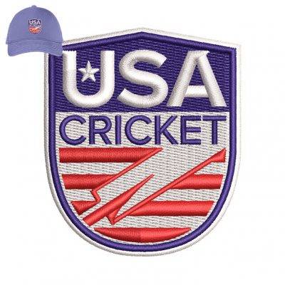Usa Cricket Embroidery logo for Cap .