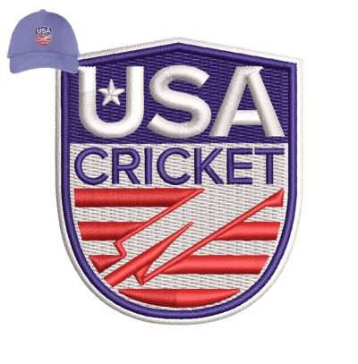 Usa Cricket Embroidery logo for Cap .