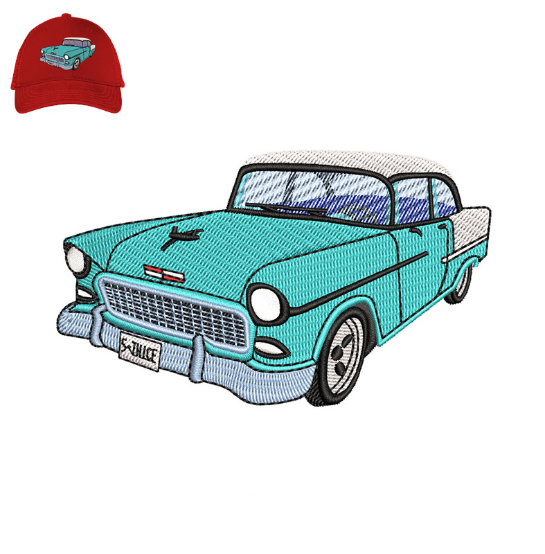 1955 Chevrolet Car Embroidery logo for Cap.