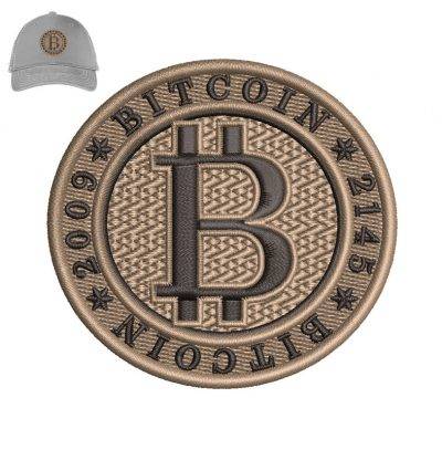 Bitcoin Patch Embroidery logo for Cap.