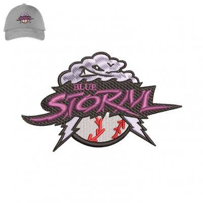 Blue Storm Embroidery logo for Cap .