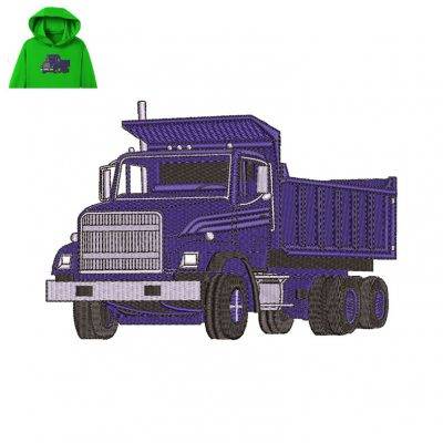 Dump Truck Embroidery logo for Hoodie .