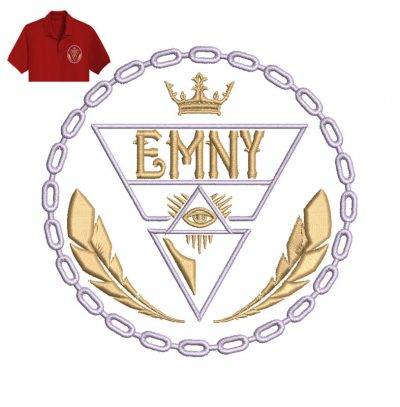 Emni Eye Embroidery logo for Polo Shirt