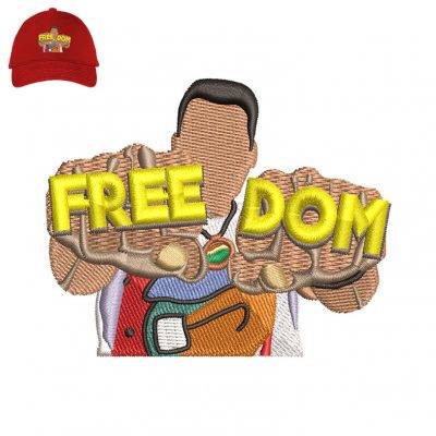 Free Dom Embroidery logo for Cap.