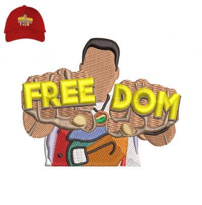 Free Dom Embroidery logo for Cap.