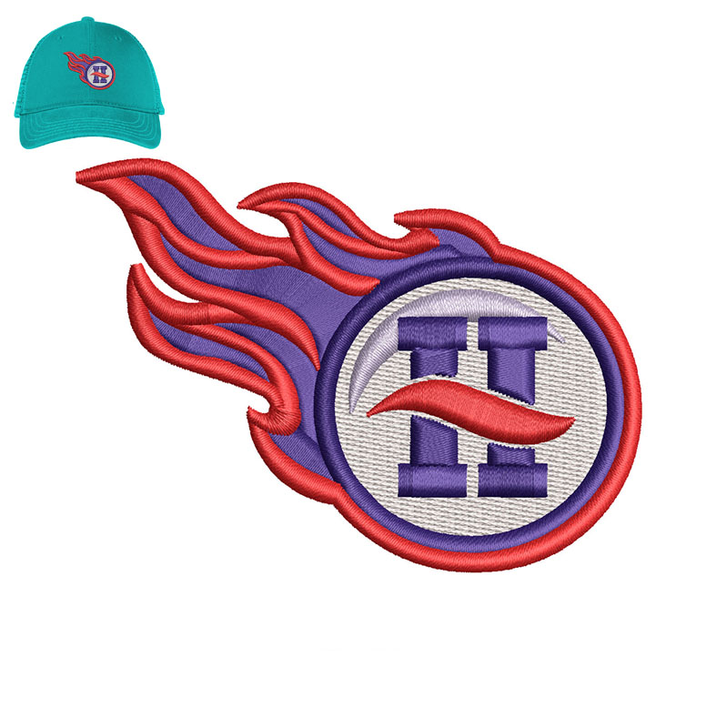 H Ball Embroidery logo for Cap .