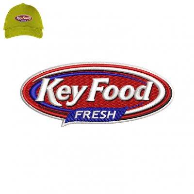 Key Food Embroidery logo for Cap.